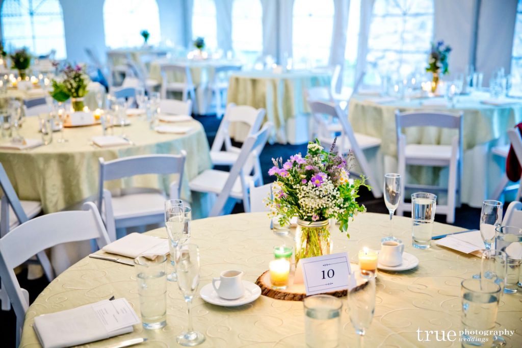 table set for wedding