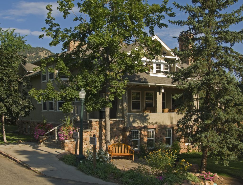 summer view of Community House in Chautauqua Park, Colorado