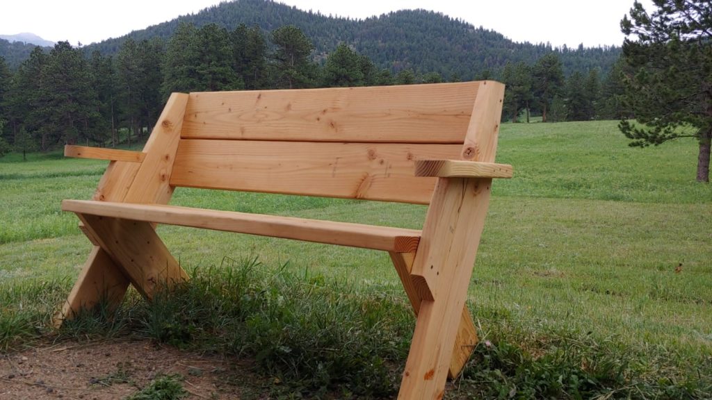 wooden bench